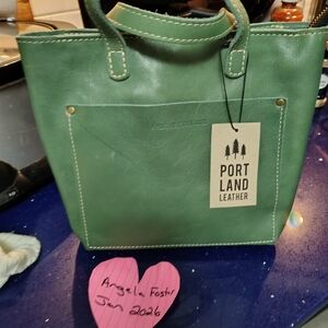 Portland Leather Eucalyptus Crossbody Bag